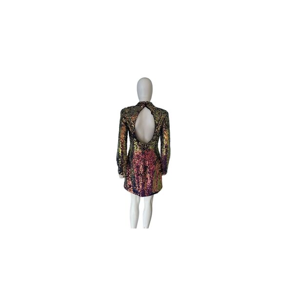 NWT Jovani Sequin Open Back Long Sleeve Dress size 10 - Picture 6 of 9